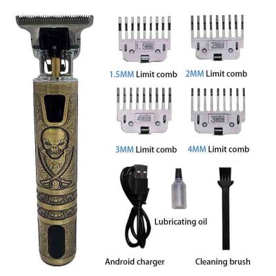 China Rechargeable Gold Electric Hair Trimmer Barber Clippers Professional Hair Trimmer Professional Hair Trimmer with LED Screen for sale