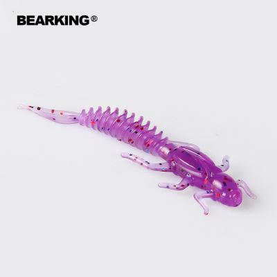 China New BEARKING Larva Soft Lure 6cm 1.25g 10pcs Fishing Artificial Silicone Bass Pike Minnow Swimbait Jigging Plastic Worm L22 for sale