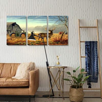 China Modern Canvas Wall Art Beddroom Print Painting Deer Animal Picture Printed Artwork for sale