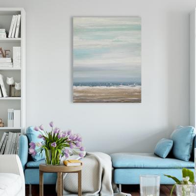 China New Design Modern Seascape Hand Painted Abstract Oil Painting For Home Office Wall Decor And Gift for sale