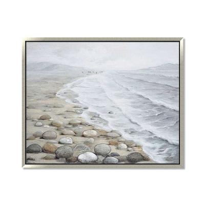 China Waterproof+ECO-Friendly Abstract Seascape Art Stone Wall Art Living Room Painting Decoration for sale