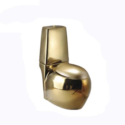 China Double-flush egg shape luxury sanitaryware gold color two piece toilet for sale for sale