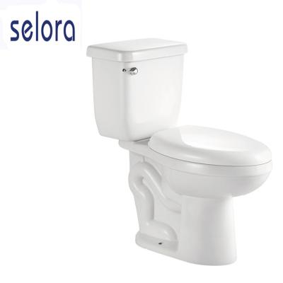 China Cheap Washdown Two-Piece Toilet Bus Toilet Double-Flow Johnson Indian Model Strap Toilet for sale