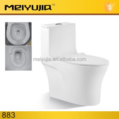 China Double-flush Asia India siphonic 4D style flushing 883C water ridge one piece toilet with new design for sale