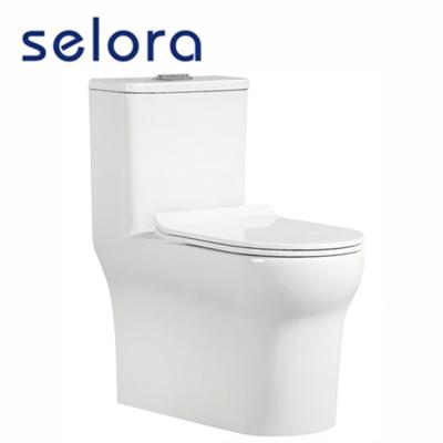 China Double-Flow Chaozhou Factory Siphonic One-Piece Toilet American Toilet for sale