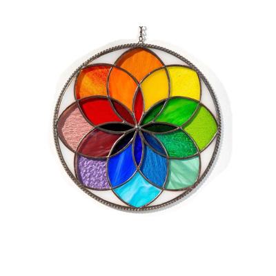 China New Minimalist Thousand Stained Glass Suncatcher Window Hanging Colorful Pendant Ornaments Home Decor Wall Hanging Art Pendant for sale