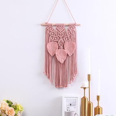 China 100% Handmade Colorful Macrame Woven Wall Hangings With Tassles Decor Cotton Modern Chic Wall Art Tapestry Decoration for sale