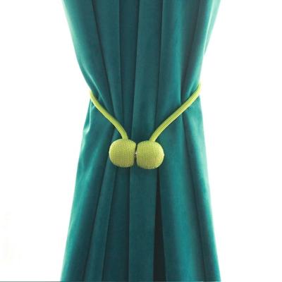 China Curtian Accessories Magnetic Ball Curtain Tiebacks Tie Backs Rope Obstacles Buckles Staples Hook Holder Home Decor D0792 for sale