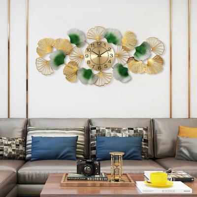 China Nordic fashion home wrought iron Europe style wall clock living room decorative wall clock for home decor for sale