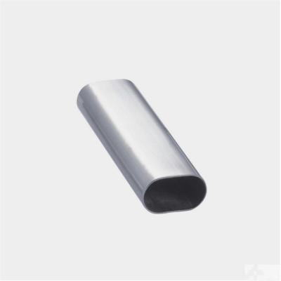 China Construction Polished Oval Rectangular Groove Stainless Steel Pipe Tube For Decoration for sale