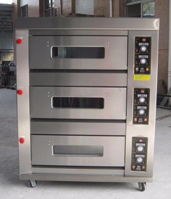 China Good Quality 3 Bread Deck 6 Trays Gas Commercial Baking Oven for sale