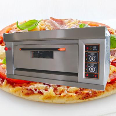 China Hot Selling Pizza Single Deck Two Trays Gas Pizza Oven , Bread Pizza Bakery Oven for sale