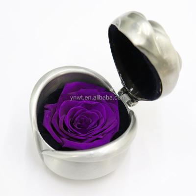 China 2021 Rose roses wholesale real preserved romantic preserved jewelry box forever rose gift box jewelry box as advertising gift for sale