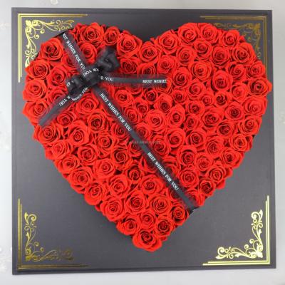 China Wholesale Roses Gift Preserved Durable Valentine's Day Round Eternal Flower Preserved Mounted In Box for sale