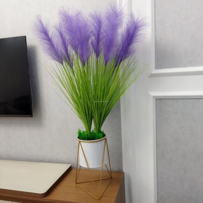 China Plastic flower of real reed satin ribbon simulation grass tubular flower arrangement high quality romantic in bloom for sale