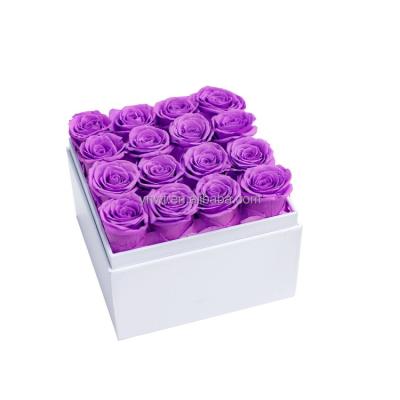 China Wholesale Home Decoration High Quality Preserved Roses Flower in Glass Box Wedding Gift Box for sale