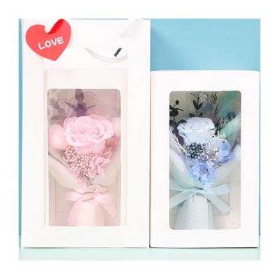 China Romantic Valentine's Day Christmas Decoration Gift Rose Bouquet Soap Flower Box Creative Home Birthday Gift For Girlfriend for sale