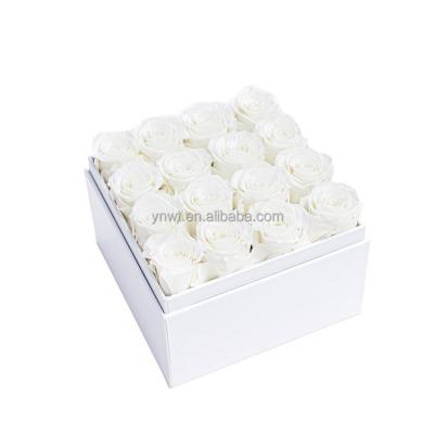 China Wholesale Home Decoration Square Box Valentine's Day Gifts Durable Eternal Flower Preserved Roses Flower In Square Box for sale