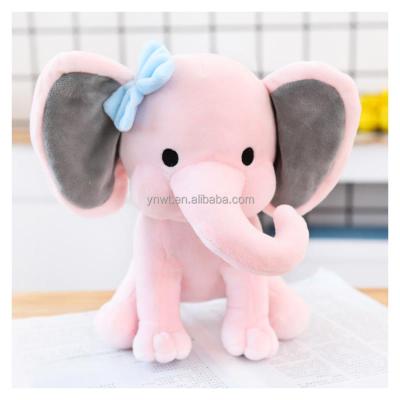 China Realistic Sitting Soft Toys Jungle Stuffed Animals Toy Plush Stuffed Pink Toy Elephant Plush Toy for sale