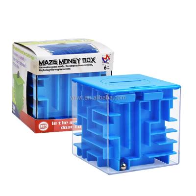 China New Product Brain Teasers Game Kids Pocket Toy Transparent Maze Cube Hand Manipulation Toy for sale