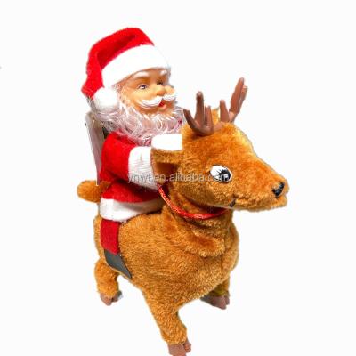 China Creative new Santa Claus plush Santa doll toy electric entertainment OP-R ornament that will climb the ladder for sale