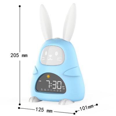 China Colorful Antique Style Silicone LED Sunrise Clock Children Digital Smart Alarm Clock OK To Wake Up Sleep With Big Display Night Lamp for sale