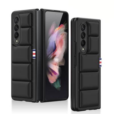 China New design shockproof simple air fold3 full PC cover leather vest for samsung galaxy z fold 3 phone case W22 for sale