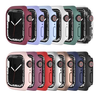 China Factory Wholesale Adjustable 38mm 42mm 40mm 42mm Hard PC Case with Tempered Glass Screen Protector for Apple Watch Series 7 41mm for sale