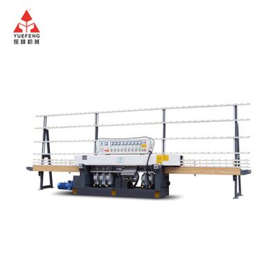 China Glass Size Straight Line 9 Motors Glass Sharpening Polishing Machine for sale