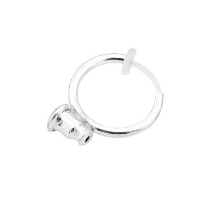 China CLASSIC Silver Plastic Clips Earring Findings With Converter for sale