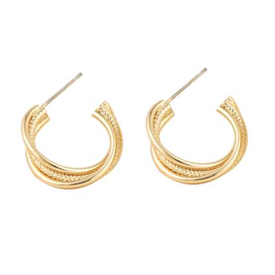 China TRENDY Custom Earrings For Women, Trendy Jewelry Fashion Earrings Gold Copper Stud Earrings for sale