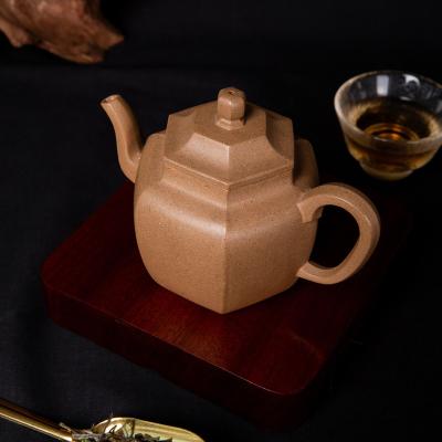 China Sustainable Semi Handmade Hexagonal Palace Lights Purple Yixing Clay Teapot 001 for sale