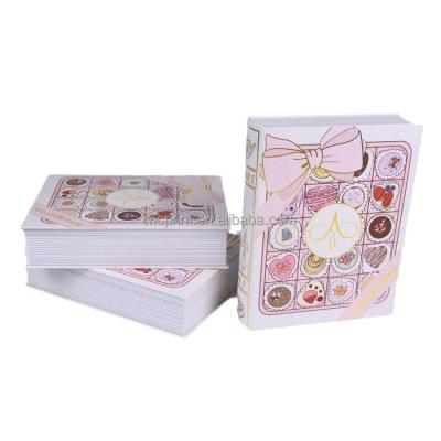 China Recyclable Pink Small Gift Packaging Magnetic Closure Book Shape Box Book Style With Insert for sale