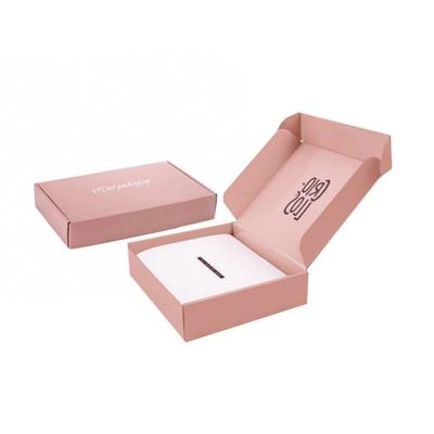 China Recycled Materials Hot-selling Customized Recycled Corrugated Kraft Paper Packaging Underwear Folding Mailer Small Shipping Box With Logo Print for sale