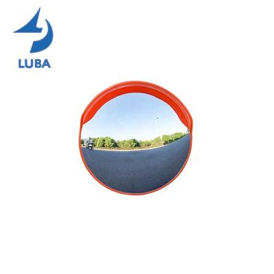 China Easy Installation 30Cm Outdoor Safety Polycarbonate Road Traffic Round Convex Corner Mirror for sale