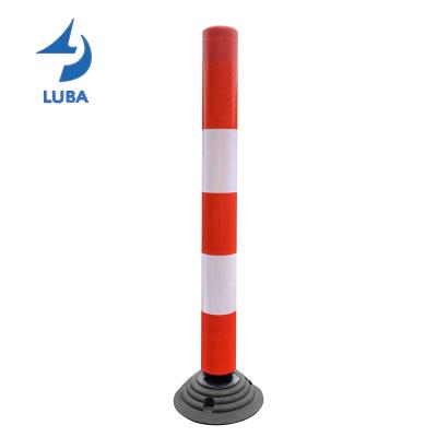 China Hot Selling Anti-theft Flexible Pole Pe Material Plastic Bollard Traffic Anti-theft Warning Post for sale