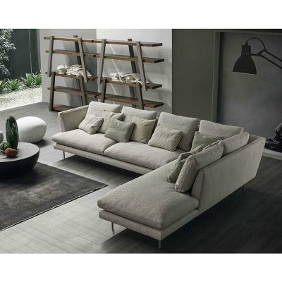 China Suppliers High Quality High Top Fabric Upholstered Custom Gray H Sofa For Living Room L Shaped 3 4 Seater for sale