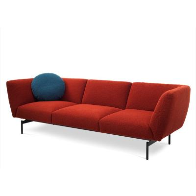 China High-Inquiry High Quality Products H Shape 3 Seater Upholstered Modern Couch Cheap Living Room Sofas With Steel Leg for sale