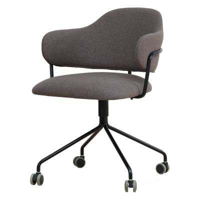 China Quality Guarantee 100% Nordic Simple Leather Upholstered Modern PU Steel Leg Office Chairs for sale