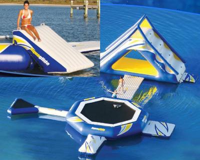 China Interessant opblaasbaar opblaasbaar drijvend het waterpark van de watertrampoline Te koop