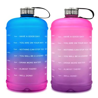 China CLASSIC Customizable PETG Sports One Gallon Water Bottle Leakproof Lid With Time Motivational Brand for sale