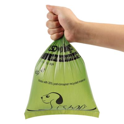 China Stocked Supply 8Rolls 120pcs Pet Printing Cat Dog Poop Bags Outdoor Home Refill Clean Waste Bag for sale