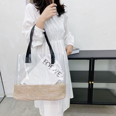 China Others RU Bag 2022 New Designer Ladies Summer Beach Casual Women PVC Transparent Tote Bags To Customer for sale