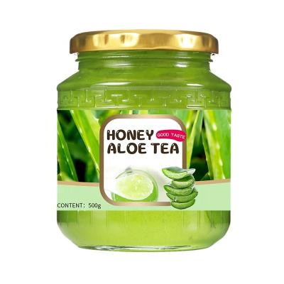 China Tea Drinks Fruit Honey Mix Jams Glass Bottle Free Sample Slimming Honey Tea for sale