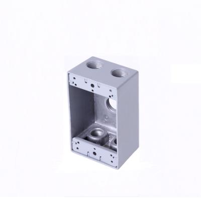 China Internal Wires Suit for All Threaded Fittings and Conduit Classic Hybrid Design Gray Porous Junction Aluminum Weatherproof Outdoor Cable Box for sale