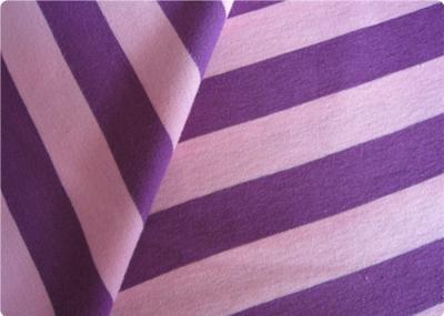 China Stylish Striped Cotton Knit Fabric 95 Cotton 5 Lycra Fabrics 120GSM for sale