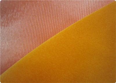 China White / Orange Flocked Fabric Velveteen Upholstery Fabric Easy Cleaning for sale