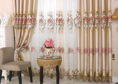 China Beautiful Polyester Embroidered Fabrics Contemporary Curtain Fabric for sale