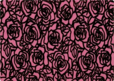 China 100% Polyester Rose Patterned Flocked Velvet Fabric 140-150gsm for sale