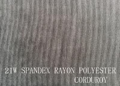 Chine VELOURS CÔTELÉ de POLYESTER de RAYONNE du SPANDEX 21W POUR le VÊTEMENT à vendre